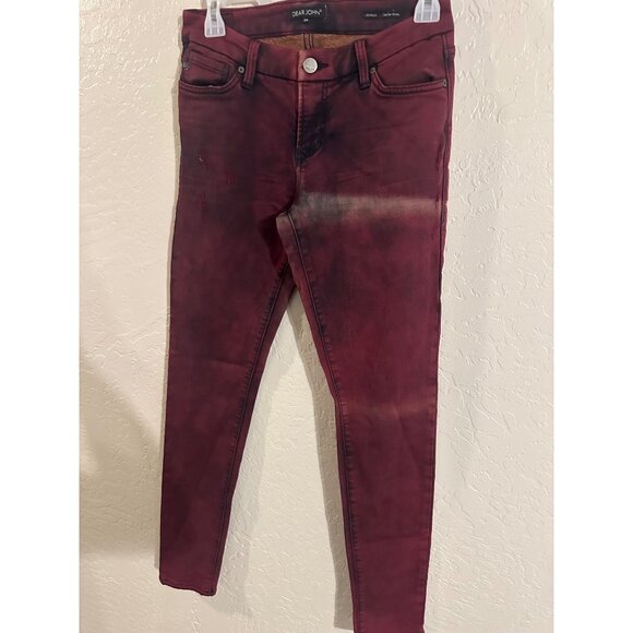Dear John Red Washed Joyrich Comfort Skinny Jeans - Picture 2 of 10